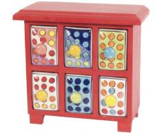 Ian Snow Commode en céramique colorée Motif Pois