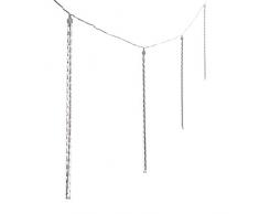 XMASKING Guirlande 10 m, 10 Tubes Lightfall H 50 cm, LED Blanc Froid, Effet Neige, câble Transparent, 6,5 V, Extensible, extérieur