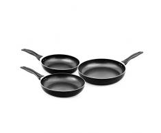 KITCHEN COOK Set de 3 Poeles Aluminium 20cm,24cm,28cm Tfi Modele Matis 202428p