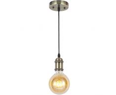interfan Lampe suspension Vintage, Cuir
