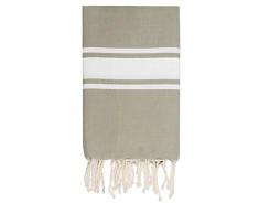 Moorish Idol - Fouta Traditionelle Unie- 100cm x 200cm- Taupe Clair
