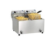 CASSELIN Friteuse Ã©lectrique avec vanne de vidange 2 x 10 litres
