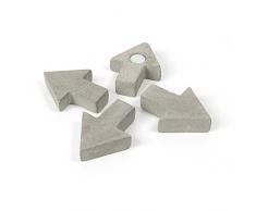 TrendformÂ âÂ Bloc Arrow Assorties Bureau Aimants, bÃ©ton, 5Â x 20Â x 1.2Â cm