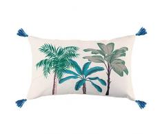 douceur dinterieur BANANY Coussin Pompons, Multicolore, 30 x 50 CM