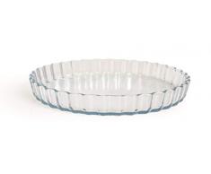 Excelsa Natural Baking Moule à Tarte, verre, transparent