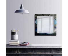 Bonamaison Décoration Murale Impression sur Miroir Encadré sur Toile, Dimensions: 50 x 50 Cm - Conçu et fabriqué en Turquie