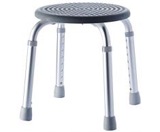 RIDDER A0060307 Tabouret de Salle de Bain, Aluminium, Gris, env. Ã 36 x 35 â 53 cm