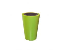 Green City Little Up Pot de Fleurs Rond + Anneau RÃ©sine/Plastique Vert Anis/Anthracite