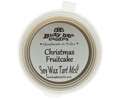 Busy Bee Bougies de Noël Fruit Cake Moule à Tarte Cire Fondue, Jaune, Lot de 6