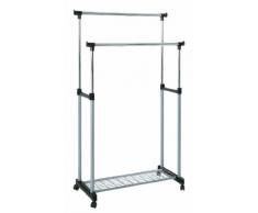 Haku MÃ¶bel 44832 Portant Tube dacier/Plastique Aluminium/ChromÃ©/Gris 43 x 95 x 170 cm