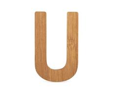 ABC Lettre U en Bambou Durable, Super combinable avec dautres Lettres comme dÃ©coration ou Plaque de Porte, particuliÃ¨rement adaptÃ© pour Apprendre Ã Lire Les Enfants Scolaires