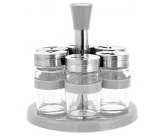 Home 6271 Porte épices avec bocaux, 7 unités