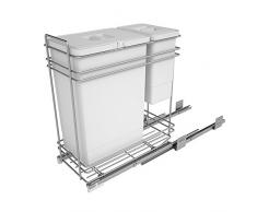 Sige Panier Poubelle de tri sÃ©lectif extractible, Gris, 300Â mm