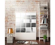 WALPLUS Stickers muraux 62Â x 62Â cm aquare Miroir Mural Art Amovible Stickers muraux Cadre, Argent