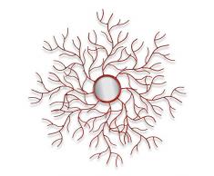 Arte Dal Mondo BP5240A Corail Cadre en métal avec Miroir, Sculpture Murale, réalisé Totalement à la Main avec des Techniques Artisanales, Multicolore, 95 x 2 x 95 cm