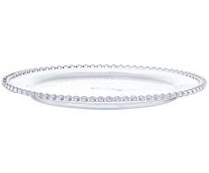 Better & Best Dessous de plat rond en verre avec bord décoré de billes Dimensions 30,8 x 30,8 x 2,5 cm