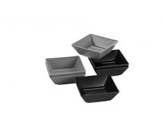 MÃ¤ser Lot de 3 coupelles rectangulaires gris/noir