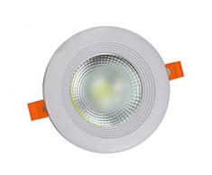 Led Spot encastrable rond 220V blanc 10W blanc froid 6000K pour salle de bain et salon [Classe Ã©nergÃ©tique A++]