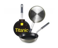 IBILI 485024 Poele Titanio, Acier, Noir, 44 x 24 x 5 cm