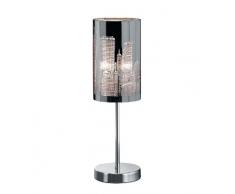 Trio Leuchten 208400106 Applique murale en acier inoxydable avec 1 ampoule E14 max. 40 W 22 x 17 cm Lampe de table Chrome, mÃ©tallique, argentÃ©.