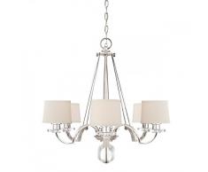 Quoizel QZ/SUTTON PL6 Lustre avec 6 Ampoules Argenté 78,7 x 78,7 x 77,5 cm