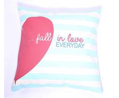 La Finesse - Housse de Coussin carrée décorative 50 x 50 cm pour la Maison en Coton pour Le Salon, Le canapé, la Chambre à Coucher, Tissu coloré, Taille Unique