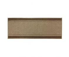 JVL Bologna Soutenu Lavable en Machine dentrée de Couloir Tapis, Polypropylène/Latex, Marron/Beige, 150 x 57 x 1.2 cm