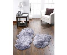 ORIGIN Tapis en Peau de Mouton Gris Double
