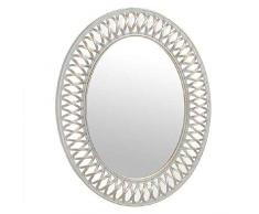 Dcasa Oval Miroir Mural pour Meubles Autocollants DÃ©coration de la Maison Unisexe Adulte, Multicolore (Blanc Decap), Unique