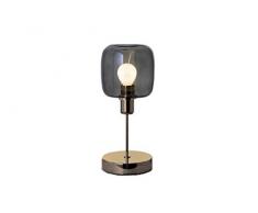 SP Light and Design Diva Shirley Verre B, structure métallique or, lampe de table 4 W, gris