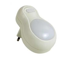 Arcas, veilleuse, Blanc, 2Â Led 6000Â K, plastique, 9.2Â x 7Â x 5.6Â cm, Plastique, weiÃ, 9.2 x 7 x 5.6 cm