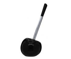 RIDDER 2113410 Brosse de Toilette, céramique, Noir, env. 15 x 14,5 x 36,8 cm