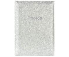 Innova Editions Q4308450 Album Photo, Carton, Silver Glitter, 300 pochettes-10 x 15 cm