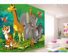 AG Design fTxxl 1460 Odeur-Panneau Murale Photo Mural/pour Porte Motif Animaux de la Jungle