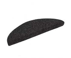 vidaXL 132692 Lot de 15 Tapis descalier Auto-adhÃ©sif en Non-tissÃ© Noir 54 x 16 x 4 cm