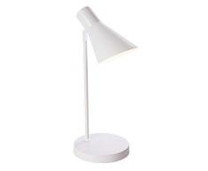 Lampe de chevet Project, lampe de bureau métal,25 W, blanc, L L 18 x H 46 cm