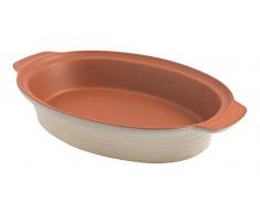 Galileo Casa Plat à Four, Porcelaine 38 x 24,5 Ivoire (ral 1013)