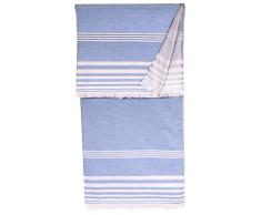 Pit-roig Serviette de Plage, Coton, Bleu Marine, Bain 100 x 160 cm