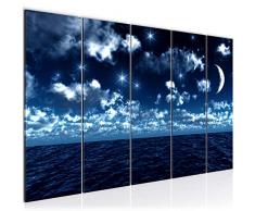 Tableau decoration murale Ciel de lune 200 x 80 cm - XXL Impression sur Toile Salon Appartment 5 Parties - prÃªt Ã accrocher - 600155a
