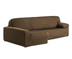 Eysa Aquiles Elastique Chaise Longue Gauche, Vue Frontale, Polyester Coton, Marron, 43x37x14 cm