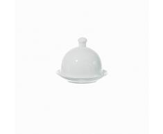 la Porcellana Terrine Beurrier Diamètre cm 9 Go, Blanc