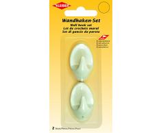 Kleiber Autocollant Crochet Mural Lot de 2Â Blanc