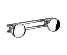 Wenko 22751100 Barre de 2 patères, Basic, Acier Inoxydable, Brillant, 24,5 x 6 x 6 cm