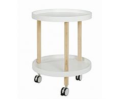 Haku Moebel 14337 Desserte Bois Blanc-Nature 50 x 50 x 60 cm