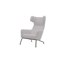 Softline Fauteuil HAVANA Ã oreilles en microfibre gris clair