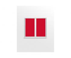 Soleil docre Dolly Paire de Brise Bise, Polyester, Rouge, 70x90 cm