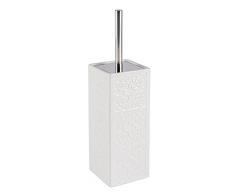 Wenko Brosse WC en céramique Cordoba Blanc, 10,5 x 10,5 x 41 cm
