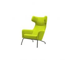 Softline Fauteuil HAVANA à oreilles en microfibre vert anis