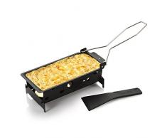 BOSKA 852045 Set Ã Raclette Portable, Acier Inoxydable, Argent/Noir, 19 x 10 x 5 cm