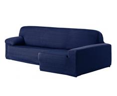 Eysa Aquiles Ãlastique Chaise Longue Droite, Vue frontale, Polyester Coton, Bleu, 43x37x14 cm